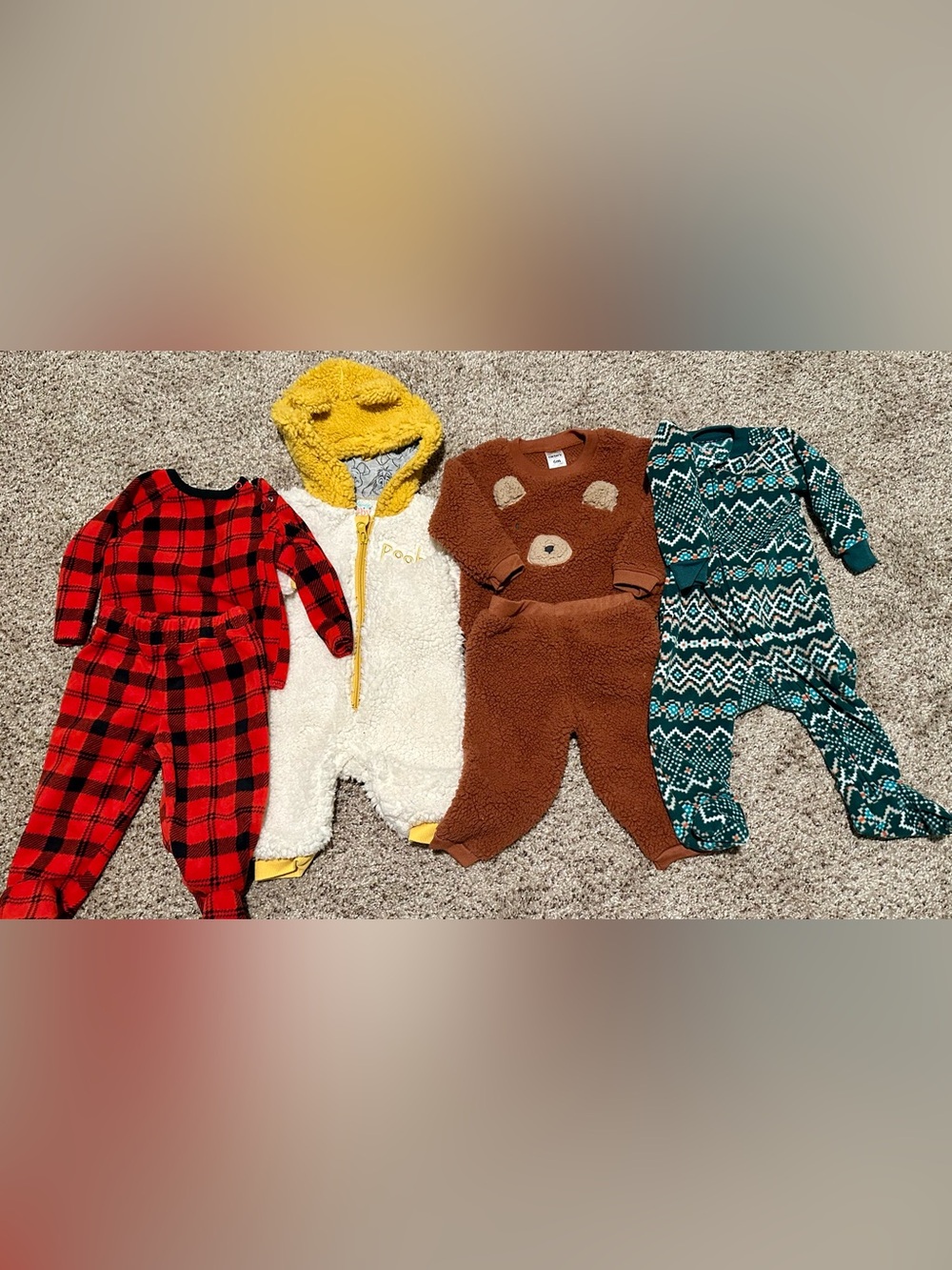 Carter’s and Disney Sherpa One-Piece and Two Piece Bodysuit for Babies Bears